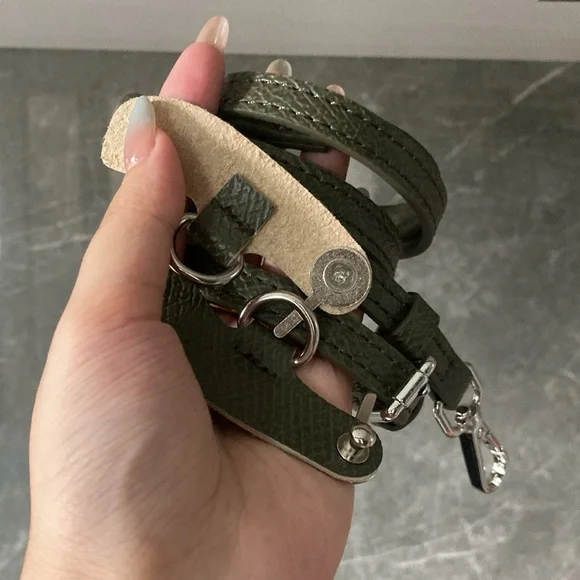 Longchamp Le Pliage Canvas Mini Handbag-Dark Green - Picture 9 of 10